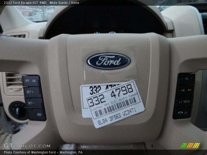 White Suede / Stone 2012 Ford Escape XLT 4WD