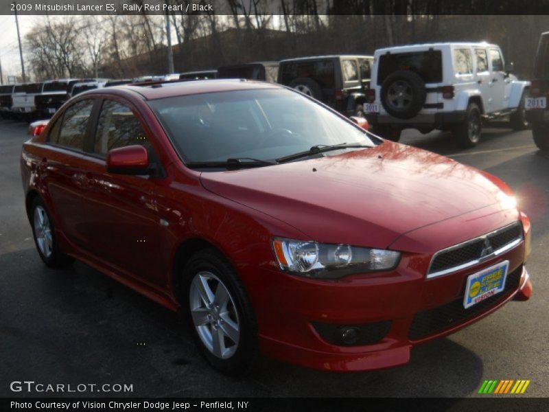 Rally Red Pearl / Black 2009 Mitsubishi Lancer ES