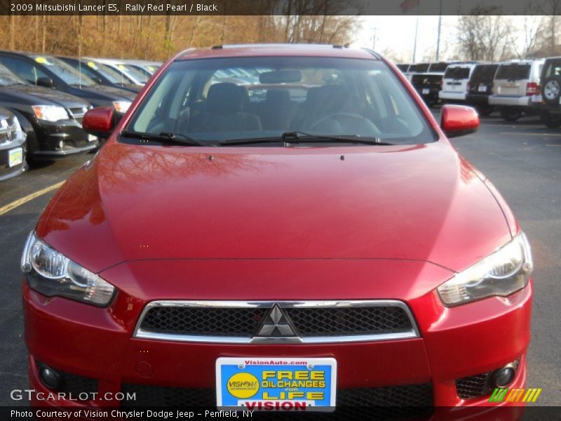 Rally Red Pearl / Black 2009 Mitsubishi Lancer ES