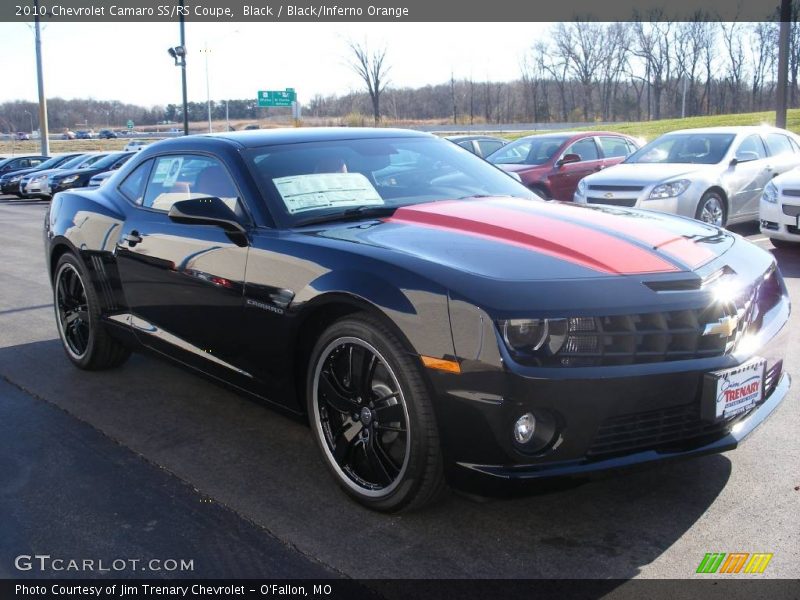 Black / Black/Inferno Orange 2010 Chevrolet Camaro SS/RS Coupe