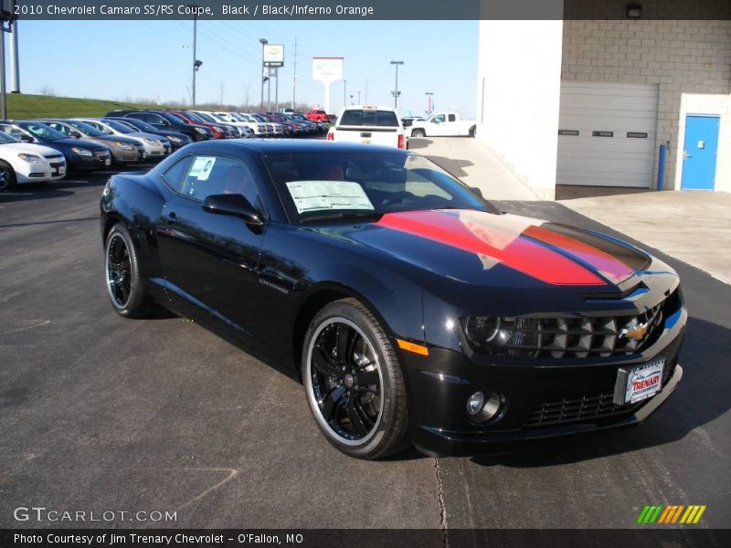 Black / Black/Inferno Orange 2010 Chevrolet Camaro SS/RS Coupe