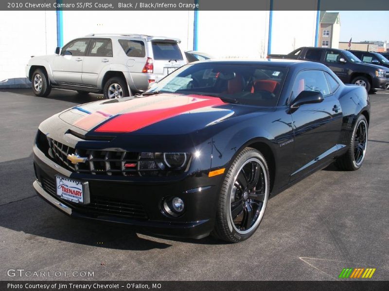 Black / Black/Inferno Orange 2010 Chevrolet Camaro SS/RS Coupe