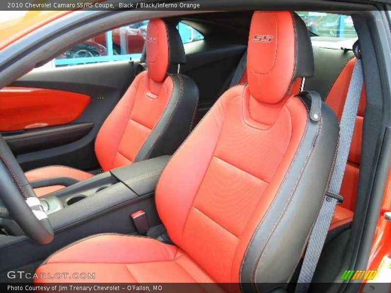  2010 Camaro SS/RS Coupe Black/Inferno Orange Interior
