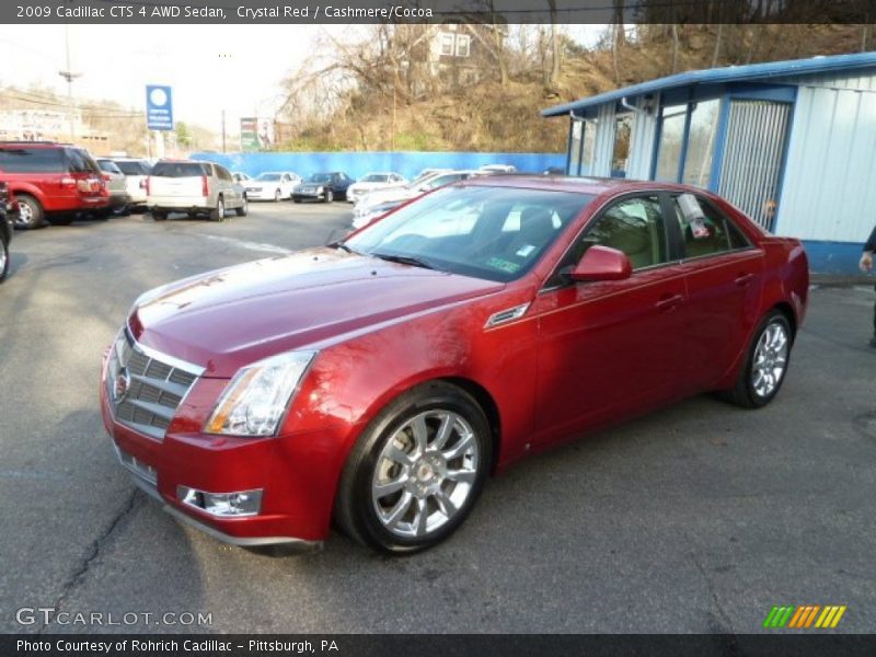 Crystal Red / Cashmere/Cocoa 2009 Cadillac CTS 4 AWD Sedan