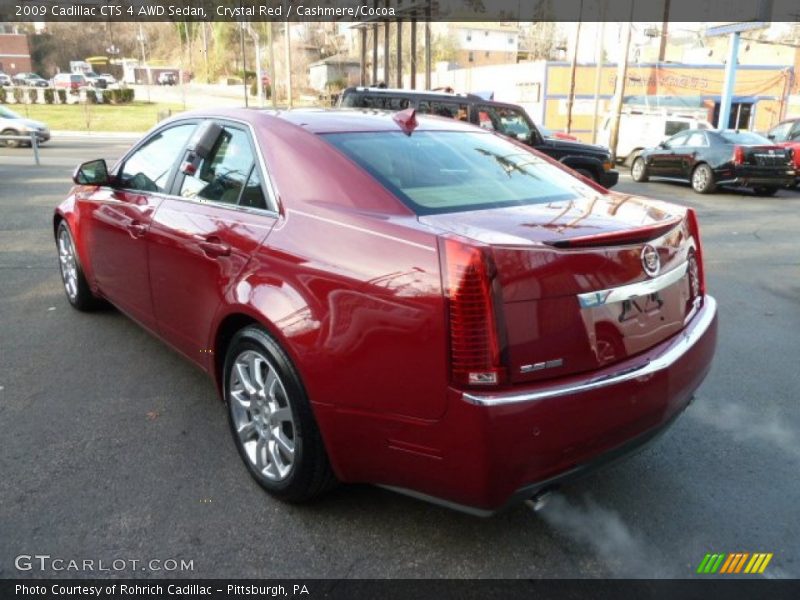Crystal Red / Cashmere/Cocoa 2009 Cadillac CTS 4 AWD Sedan