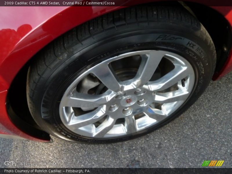 Crystal Red / Cashmere/Cocoa 2009 Cadillac CTS 4 AWD Sedan