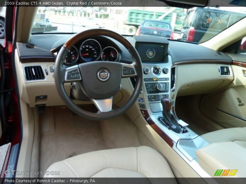 Crystal Red / Cashmere/Cocoa 2009 Cadillac CTS 4 AWD Sedan