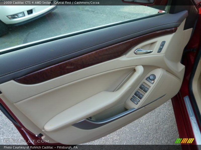 Crystal Red / Cashmere/Cocoa 2009 Cadillac CTS 4 AWD Sedan