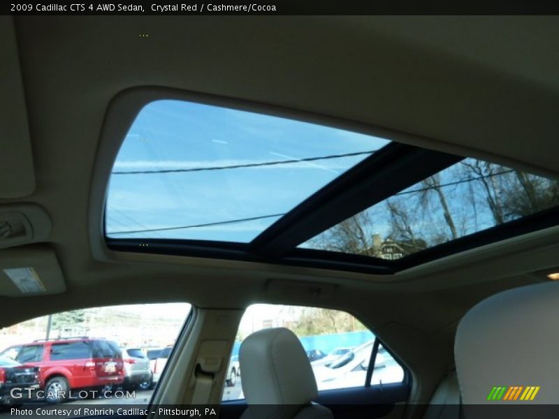 Crystal Red / Cashmere/Cocoa 2009 Cadillac CTS 4 AWD Sedan