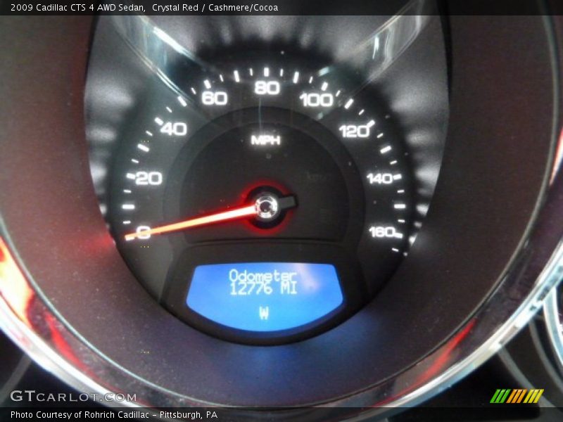 Crystal Red / Cashmere/Cocoa 2009 Cadillac CTS 4 AWD Sedan