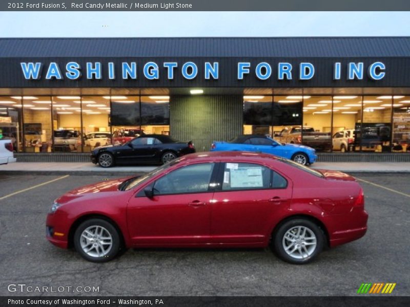 Red Candy Metallic / Medium Light Stone 2012 Ford Fusion S
