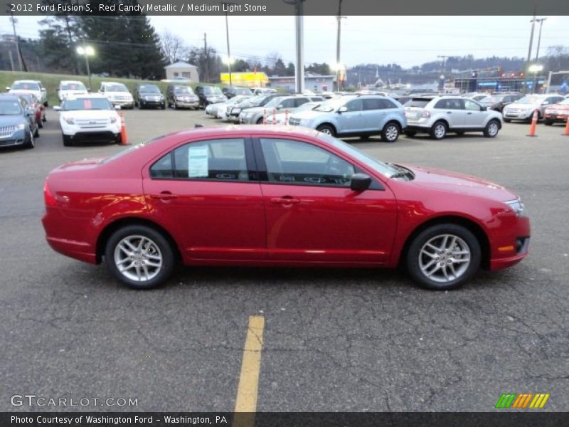 Red Candy Metallic / Medium Light Stone 2012 Ford Fusion S