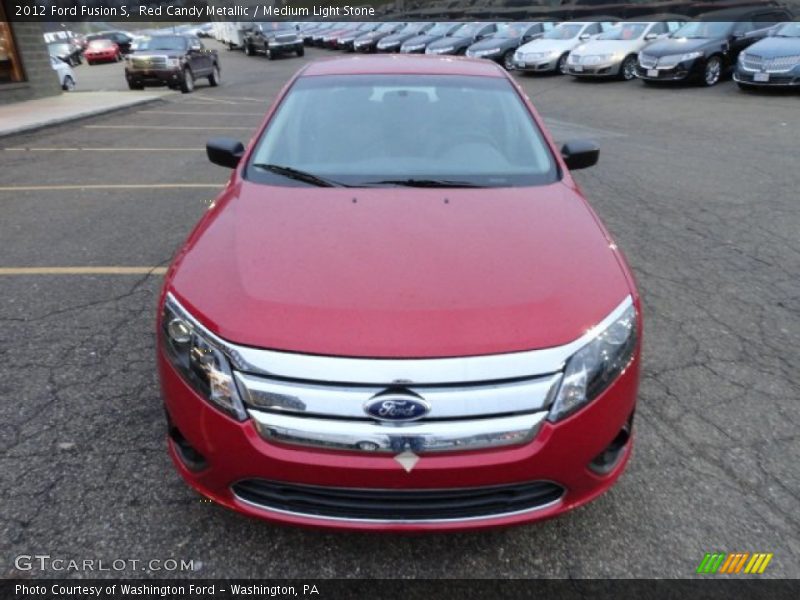 Red Candy Metallic / Medium Light Stone 2012 Ford Fusion S
