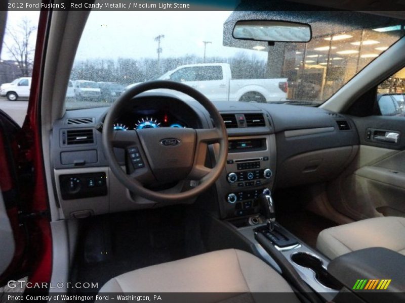 Red Candy Metallic / Medium Light Stone 2012 Ford Fusion S
