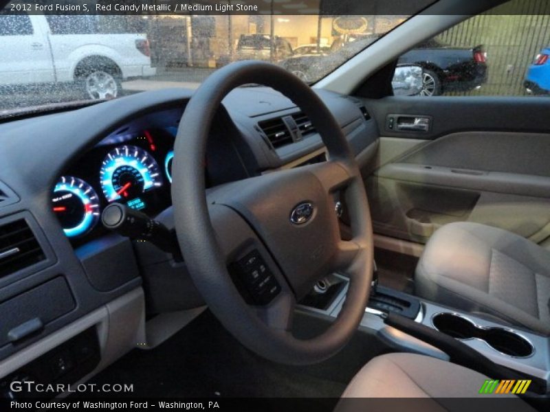 Red Candy Metallic / Medium Light Stone 2012 Ford Fusion S