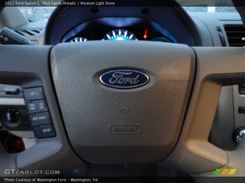Red Candy Metallic / Medium Light Stone 2012 Ford Fusion S