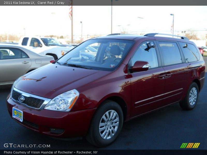 Claret Red / Gray 2011 Kia Sedona LX