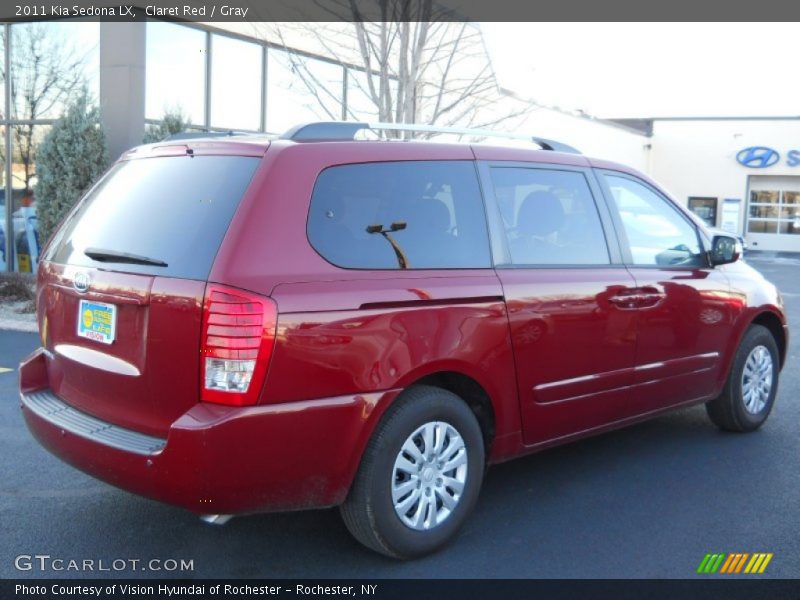 Claret Red / Gray 2011 Kia Sedona LX