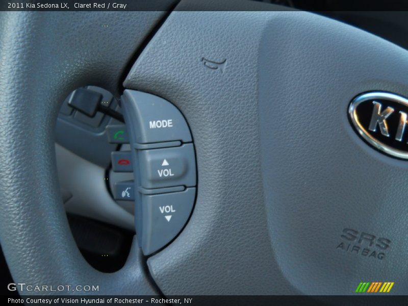 Claret Red / Gray 2011 Kia Sedona LX