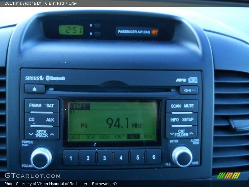 Claret Red / Gray 2011 Kia Sedona LX