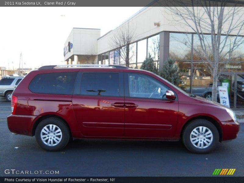 Claret Red / Gray 2011 Kia Sedona LX