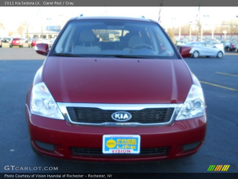 Claret Red / Gray 2011 Kia Sedona LX