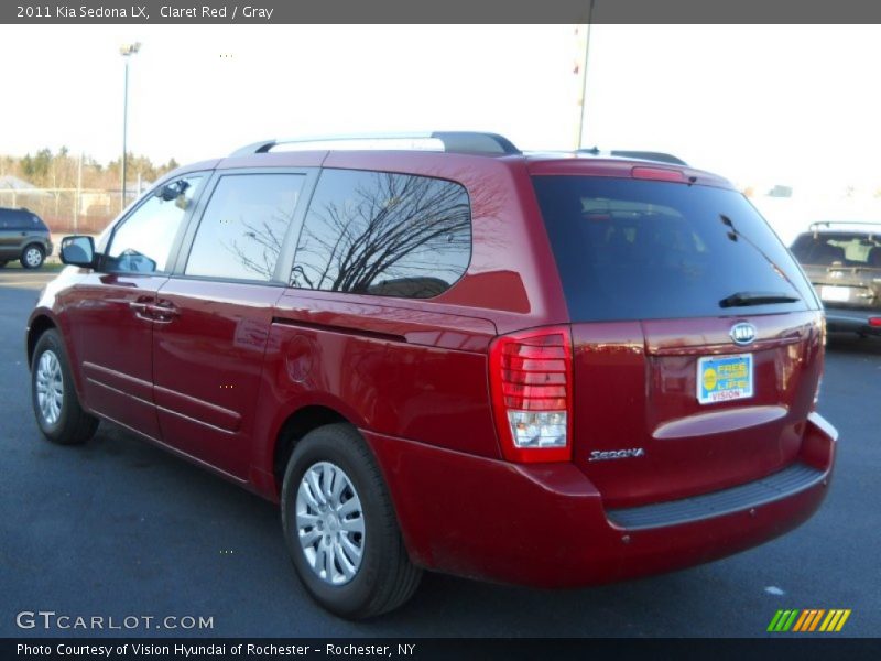 Claret Red / Gray 2011 Kia Sedona LX