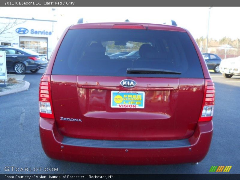 Claret Red / Gray 2011 Kia Sedona LX