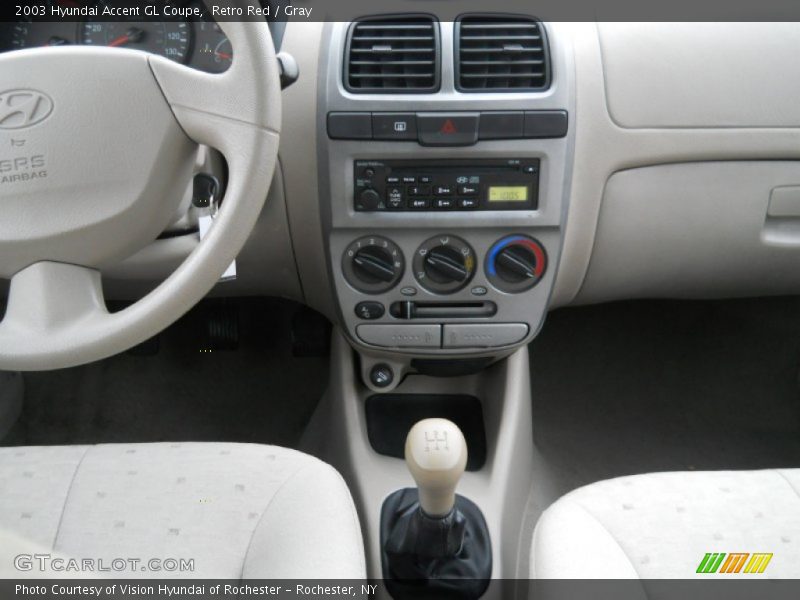 Retro Red / Gray 2003 Hyundai Accent GL Coupe