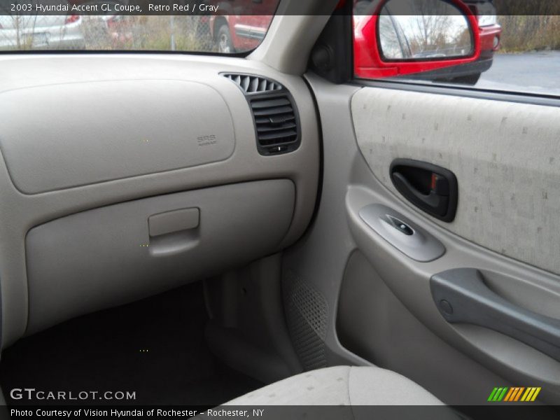 Retro Red / Gray 2003 Hyundai Accent GL Coupe