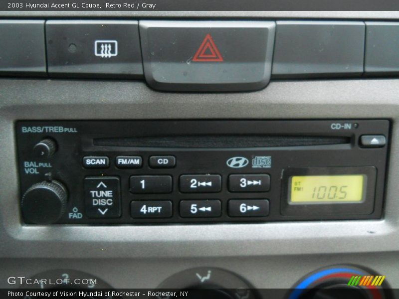 Retro Red / Gray 2003 Hyundai Accent GL Coupe