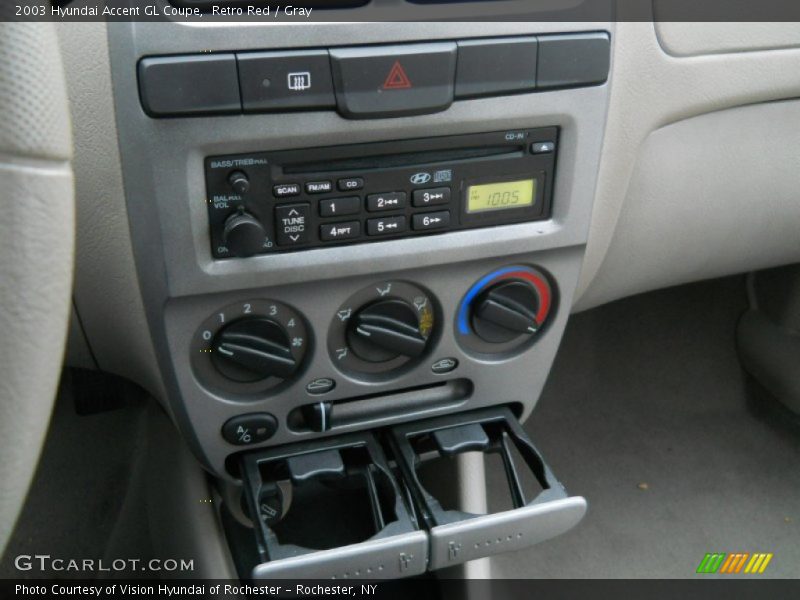 Retro Red / Gray 2003 Hyundai Accent GL Coupe