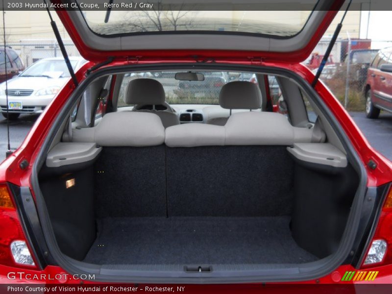 Retro Red / Gray 2003 Hyundai Accent GL Coupe