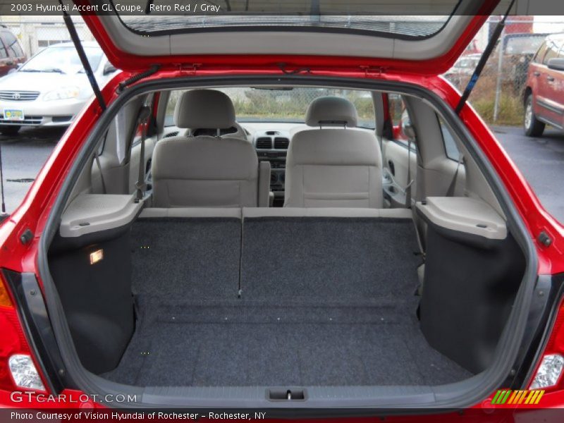 Retro Red / Gray 2003 Hyundai Accent GL Coupe