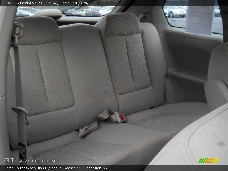 Retro Red / Gray 2003 Hyundai Accent GL Coupe