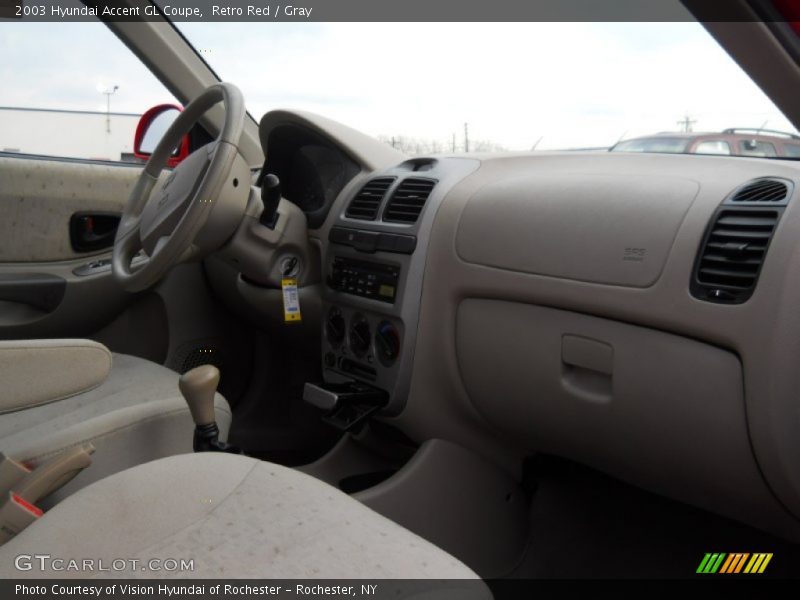 Retro Red / Gray 2003 Hyundai Accent GL Coupe