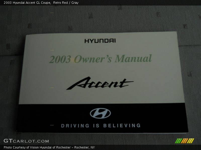 Retro Red / Gray 2003 Hyundai Accent GL Coupe