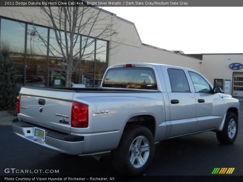 Bright Silver Metallic / Dark Slate Gray/Medium Slate Gray 2011 Dodge Dakota Big Horn Crew Cab 4x4