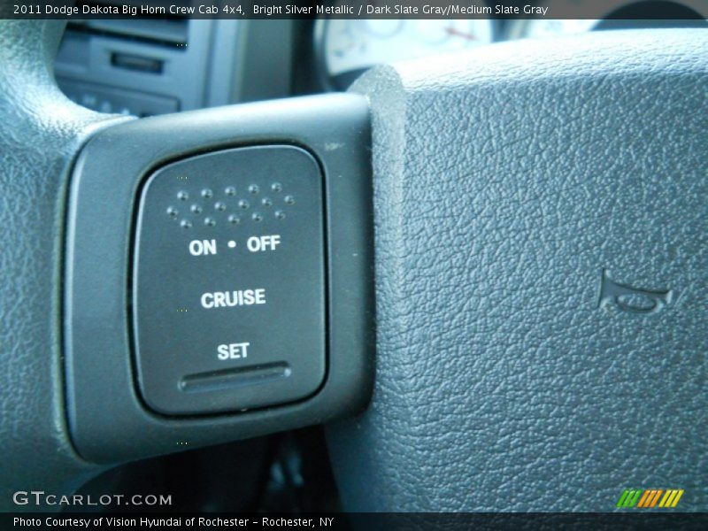 Bright Silver Metallic / Dark Slate Gray/Medium Slate Gray 2011 Dodge Dakota Big Horn Crew Cab 4x4