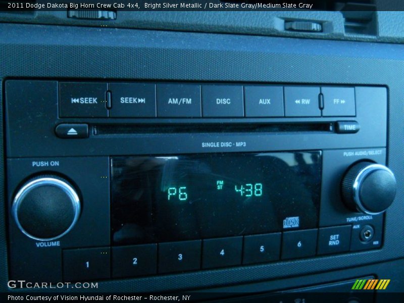 Bright Silver Metallic / Dark Slate Gray/Medium Slate Gray 2011 Dodge Dakota Big Horn Crew Cab 4x4