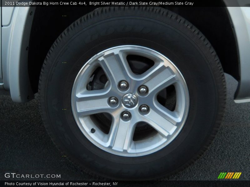 Bright Silver Metallic / Dark Slate Gray/Medium Slate Gray 2011 Dodge Dakota Big Horn Crew Cab 4x4