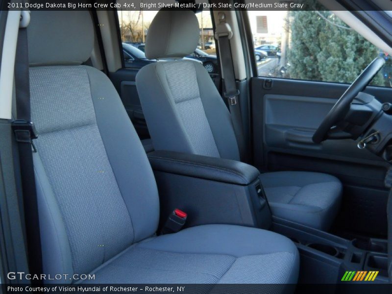 Bright Silver Metallic / Dark Slate Gray/Medium Slate Gray 2011 Dodge Dakota Big Horn Crew Cab 4x4