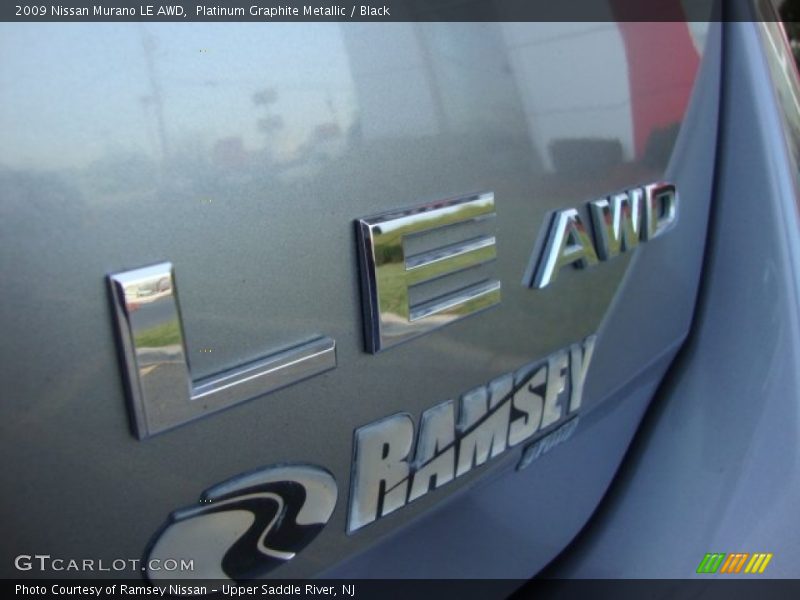 Platinum Graphite Metallic / Black 2009 Nissan Murano LE AWD