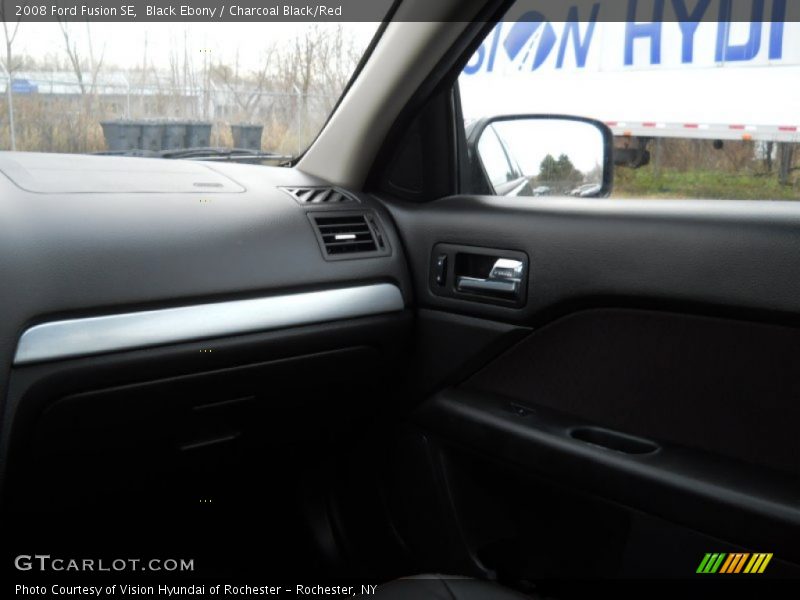 Black Ebony / Charcoal Black/Red 2008 Ford Fusion SE