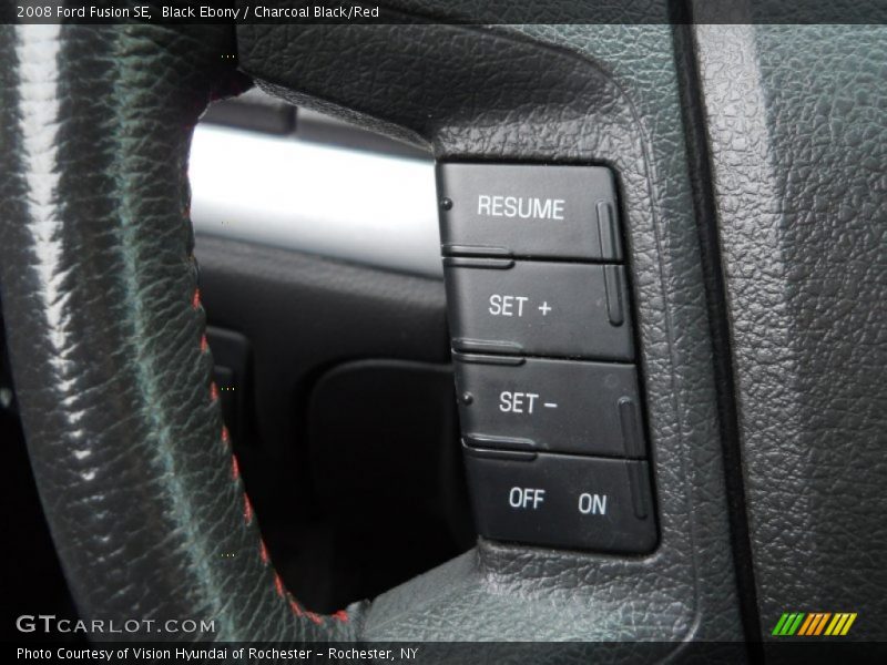 Black Ebony / Charcoal Black/Red 2008 Ford Fusion SE