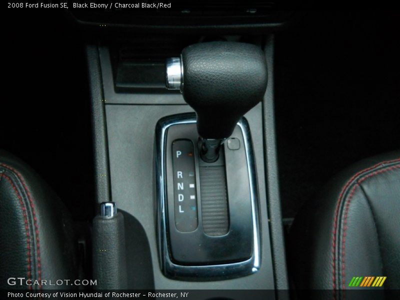 Black Ebony / Charcoal Black/Red 2008 Ford Fusion SE