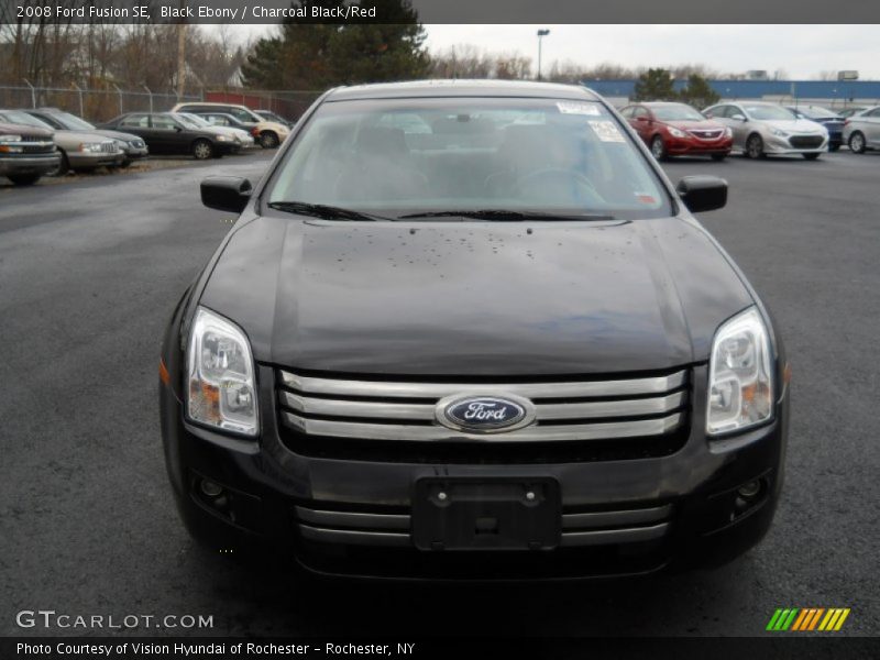 Black Ebony / Charcoal Black/Red 2008 Ford Fusion SE