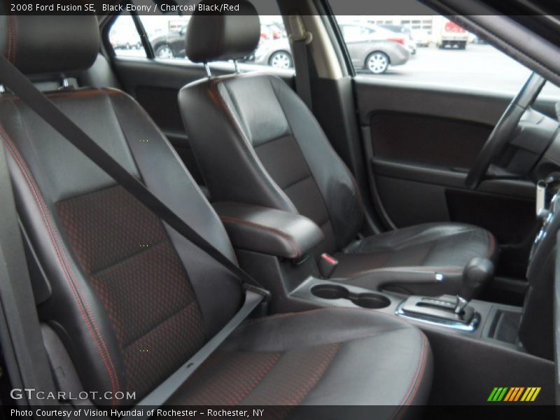 Black Ebony / Charcoal Black/Red 2008 Ford Fusion SE