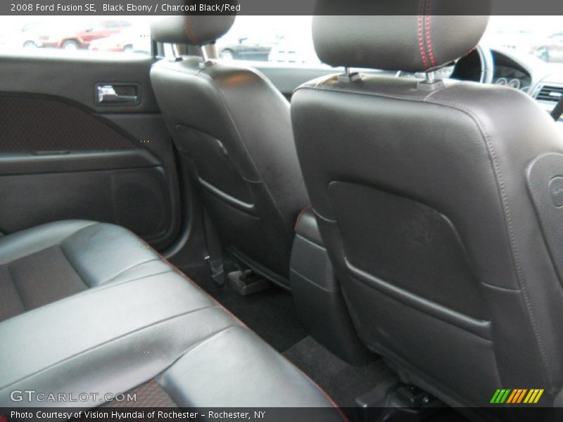 Black Ebony / Charcoal Black/Red 2008 Ford Fusion SE