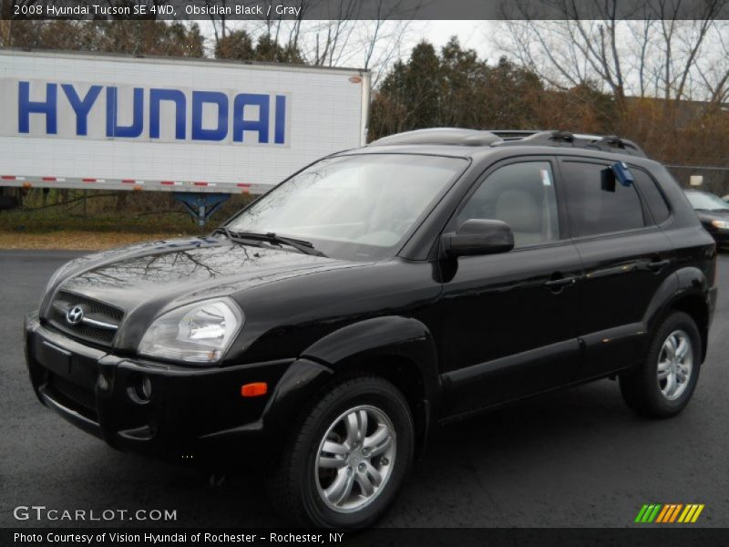 Obsidian Black / Gray 2008 Hyundai Tucson SE 4WD